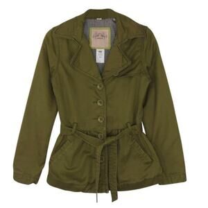 Levi's Olive Green Jacket Trench Coat Utility Jacket Size Small Casual